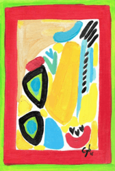 Cyb. Huile sur toile, 2016. 9 x 24 cm. Coll. M. A.-L.