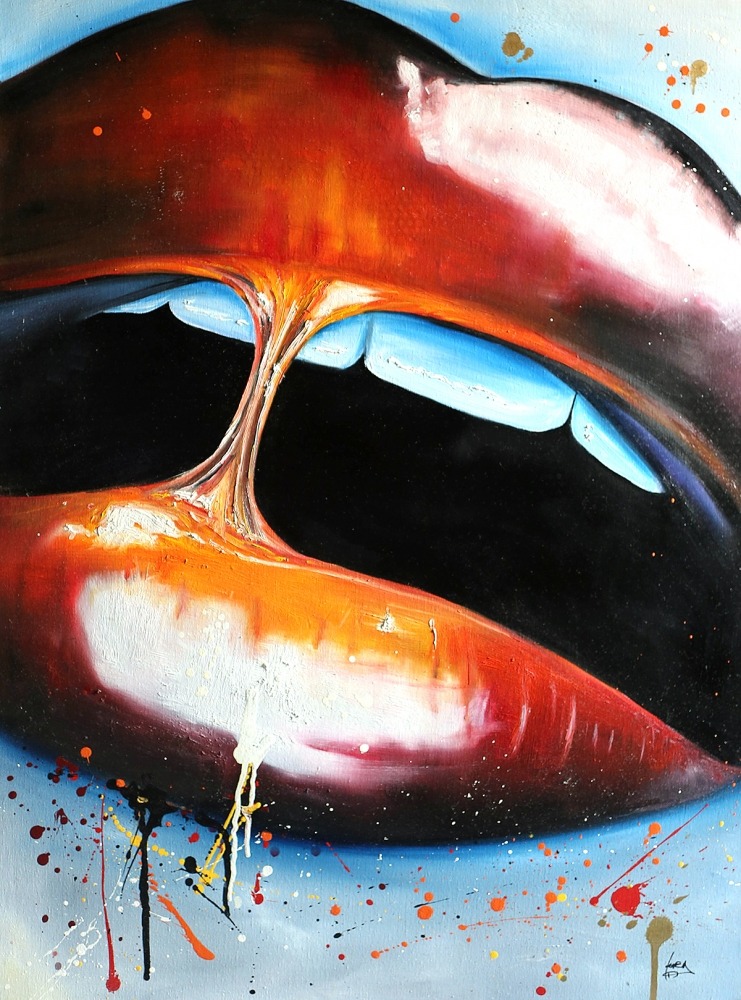 Gloss Henry HANG 130 x 97cm oil painting and spray paint